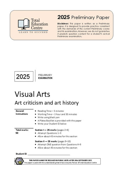 2025 Preliminary (Yr 11) Visual Arts