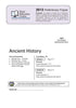 2013 Trial Prelim (Yr 11) Ancient History